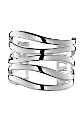 Christofle Rivage sterling silver cuff bracelet