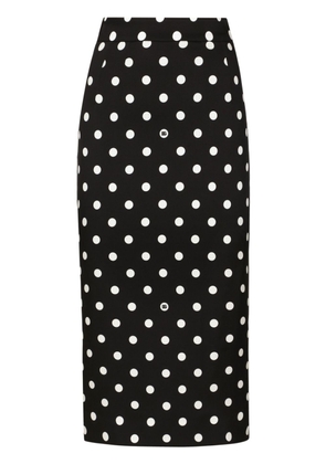 Dolce & Gabbana polka-dot pencil skirt - Black
