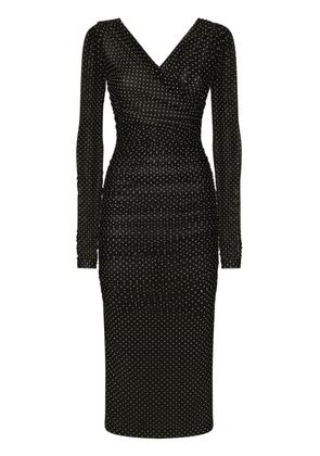 Dolce & Gabbana polka-dot tulle midi dress - Black