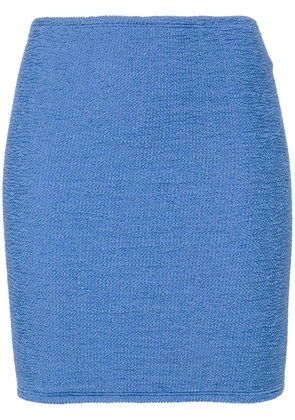 Hunza G textured-finish mini skirt - Blue
