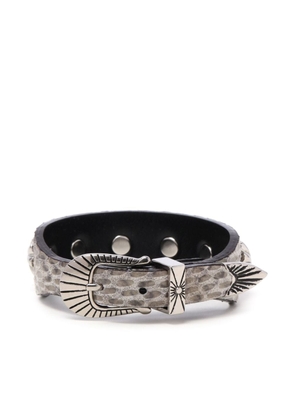 Toga studded leather bracelet - Silver