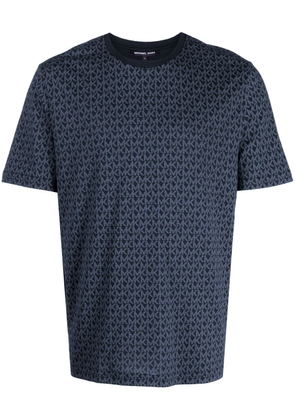 Michael Kors monogram-print cotton T-shirt - Blue
