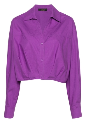 TWINSET Actitude poplin cropped shirt - Purple