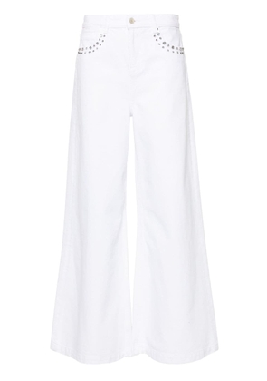 LIU JO high-waisted wide-leg jeans - White