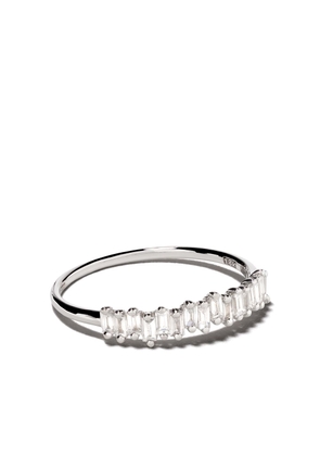 Suzanne Kalan 18kt white gold Fireworks Classic Stacker diamond ring - Silver