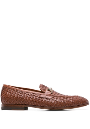 Scarosso Alessandro woven leather loafers - Brown