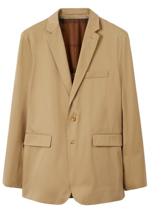 Burberry notched-lapels cotton tailored blazer - Neutrals