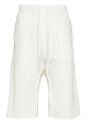 Thom Krom drop-crotch cotton track shorts - Neutrals