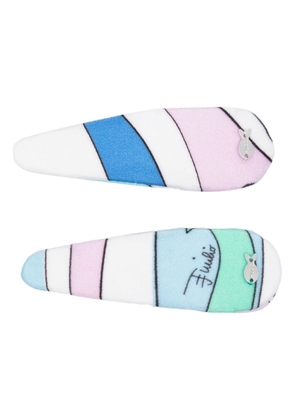 PUCCI geometric-printed hair clips (set of two) - White