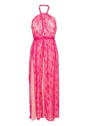 LIU JO floral-lace maxi dress - Pink