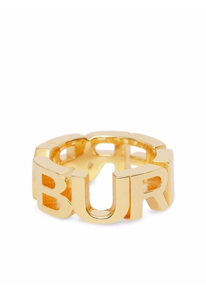 Burberry gold-plated logo ring