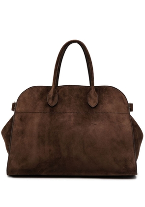The Row Soft Margaux suede tote bag - Brown