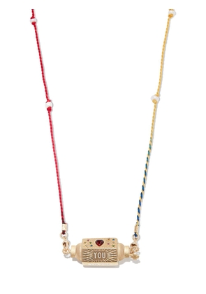 Marie Lichtenberg 14kt yellow gold Love You multi-stone necklace