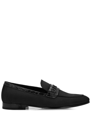 Philipp Plein Gothic logo-lettering loafers - Black