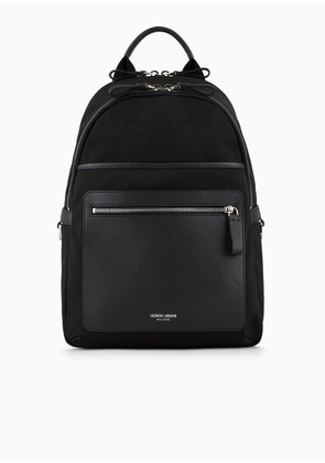 OFFICIAL STORE Recycled-nylon And Pebbled-leather Backpack