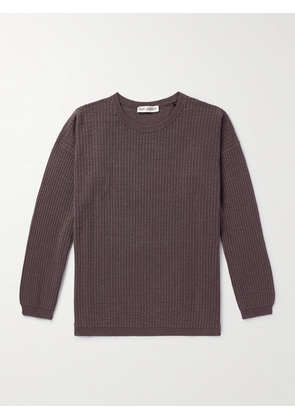 Our Legacy - Ribbed Recycled Silk-Blend Sweater - Men - Brown - IT 44