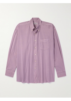 Our Legacy - Borrowed Button-Down Collar Cotton-Voile Shirt - Men - Purple - IT 44