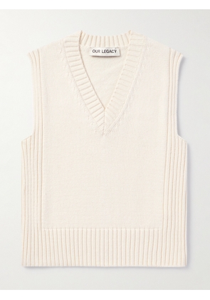 Our Legacy - Michigan Slim-Fit Ribbed Cotton Sweater Vest - Men - Neutrals - IT 44