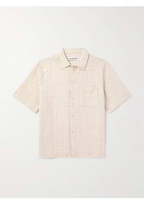 Our Legacy - Checked Cotton and Linen-Blend Seersucker Shirt - Men - White - IT 44