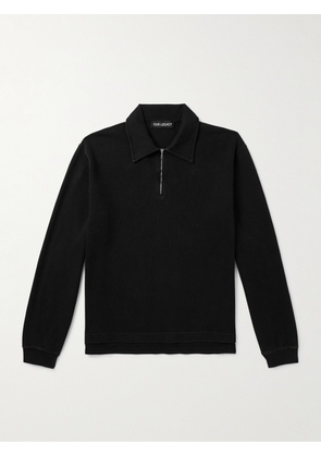 Our Legacy - Lad Ribbed Cotton-Jersey Half-Zip Sweatshirt - Men - Black - IT 44