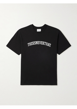thisisneverthat - Arch Logo-Print Cotton-Jersey T-Shirt - Men - Black - S