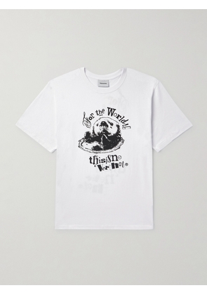 thisisneverthat - Otter Logo-Print Cotton-Jersey T-Shirt - Men - White - S