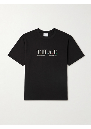 thisisneverthat - T.H.A.T. Logo-Print Cotton-Jersey T-Shirt - Men - Black - S