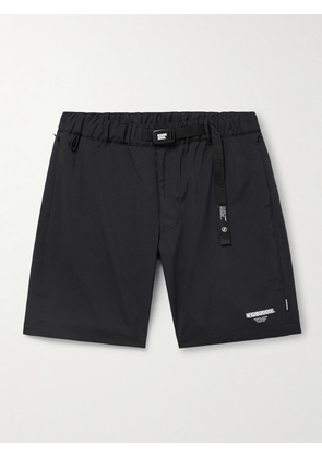 Neighborhood - Straight-Leg Belted Logo-Print Shell Shorts - Men - Black - S