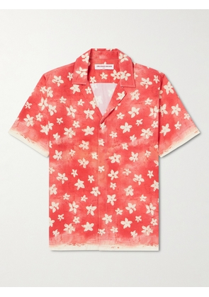 Orlebar Brown - Maitan Budding Life Camp-Collar Floral-Print Canvas Shirt - Men - Red - S