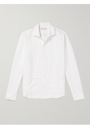 Orlebar Brown - Barkley Striped Cotton-Jacquard Shirt - Men - White - S