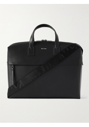 Paul Smith - Logo-Print Textured-Leather Briefcase - Men - Black