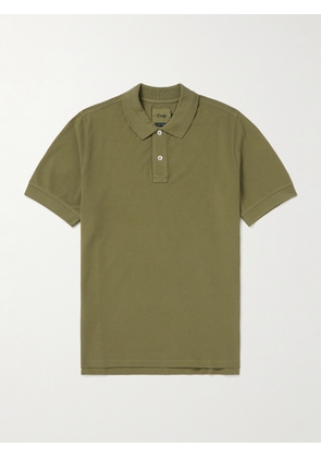 Drake's - Cotton-Piqué Polo Shirt - Men - Green - S