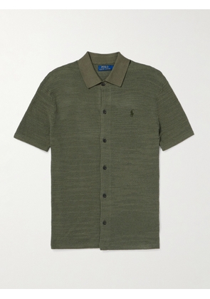 Polo Ralph Lauren - Slim-Fit Logo-Embroidered Cotton and Linen-Blend Shirt - Men - Green - XS