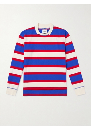 Drake's - Striped Cotton-Jersey T-Shirt - Men - Blue - S