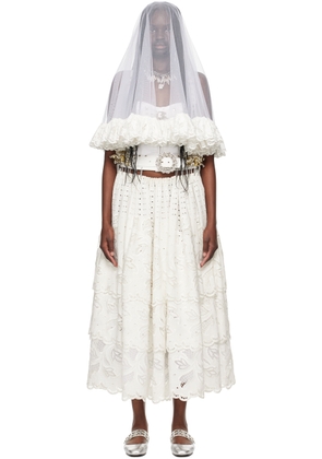 Chopova Lowena SSENSE Exclusive White Beaded Carabiner Maxi Dress