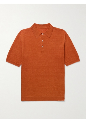 Anderson & Sheppard - Linen Polo Shirt - Men - Orange - S
