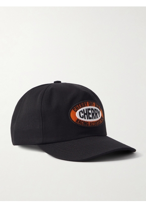 Cherry Los Angeles - Logo-Appliquèd Cotton-Twill Baseball Cap - Men - Black