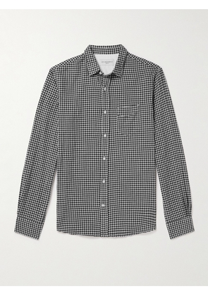 Officine Générale - Checked Cotton-Blend Flannel Shirt - Men - Black - XS