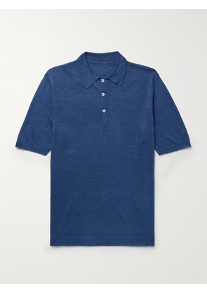 Anderson & Sheppard - Linen Polo Shirt - Men - Blue - S