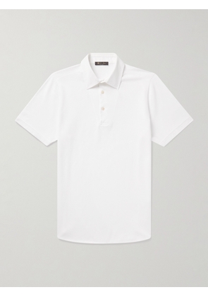 Loro Piana - Cotton-Piqué Polo Shirt - Men - White - XS