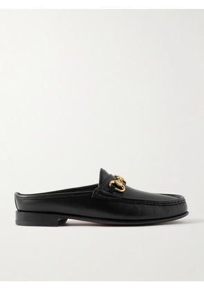 Yuketen - Ischia Horsebit Leather Backless Loafers - Men - Black - EU 41