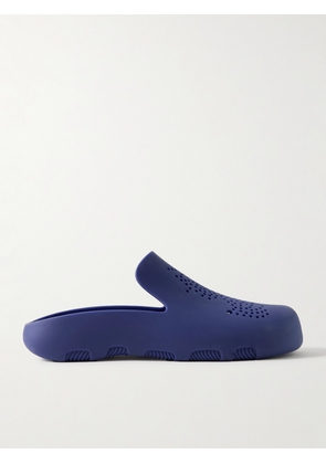 Burberry - Embellished Perforated Rubber Clogs - Men - Blue - EU 41