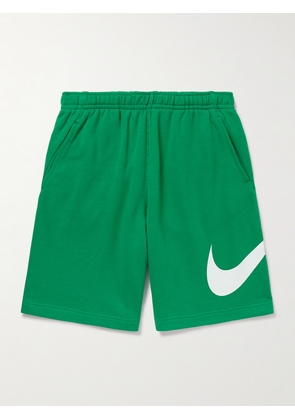 Nike - Sportswear Club Straight-Leg Cotton-Blend Jersey Shorts - Men - Green - M