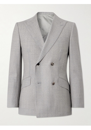Kingsman - Slim-Fit Double-Breasted Wool Suit Jacket - Men - Gray - IT 46