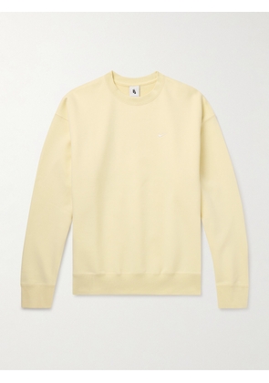 Nike - Solo Swoosh Logo-Embroidered Cotton-Blend Jersey Sweatshirt - Men - Yellow - S