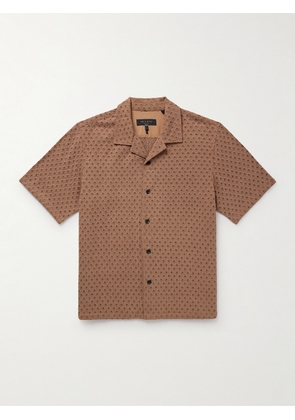 Rag & Bone - Avery Resort Camp-Collar Broderie Anglaise TENCEL™ Lyocell Shirt - Men - Brown - XS