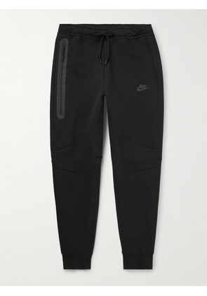 Nike - Tapered Logo-Print Cotton-Blend Tech Fleece Sweatpants - Men - Black - XS