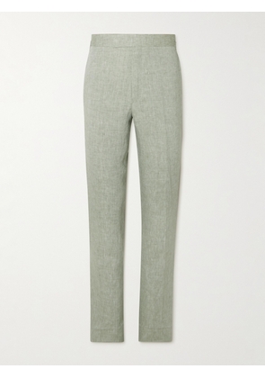 Kingsman - Straight-Leg Linen Suit Trousers - Men - Green - IT 46