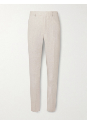 Kingsman - Straight-Leg Linen Suit Trousers - Men - Neutrals - IT 46