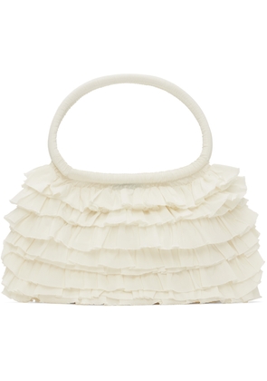 Molly Goddard SSENSE Exclusive Off-White Frilled Bag